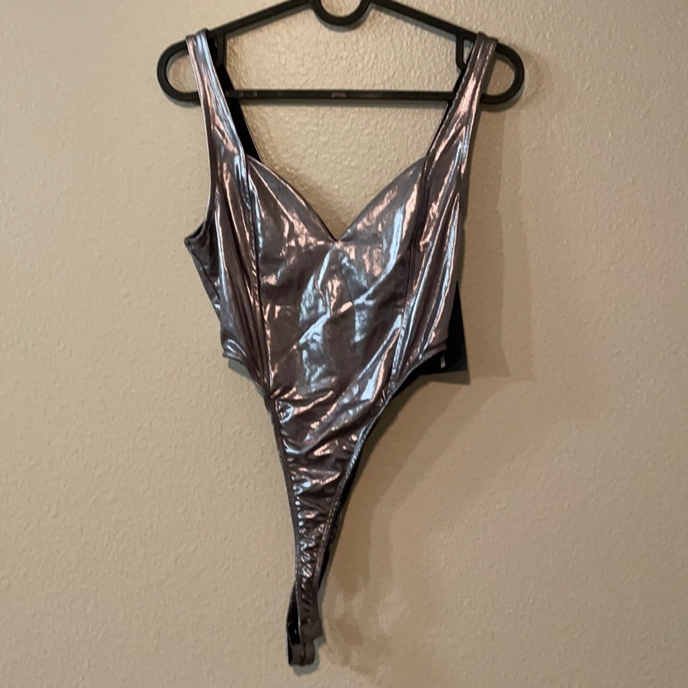 NWT Metallic bodysuit